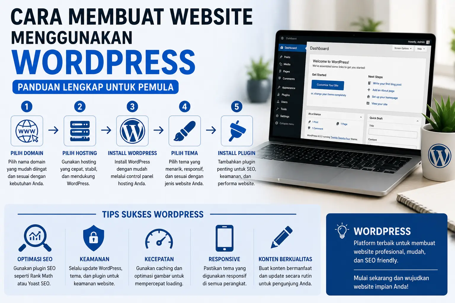 membuat website menggunakan WordPress